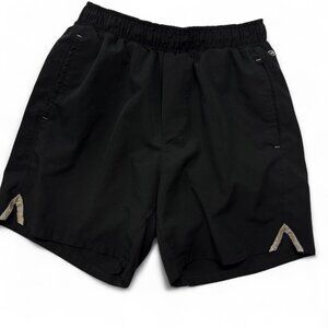 Bear Bottom Shorts Mens Small Black Stretch‎ Running Gym Drawstring 5.5 Inseam